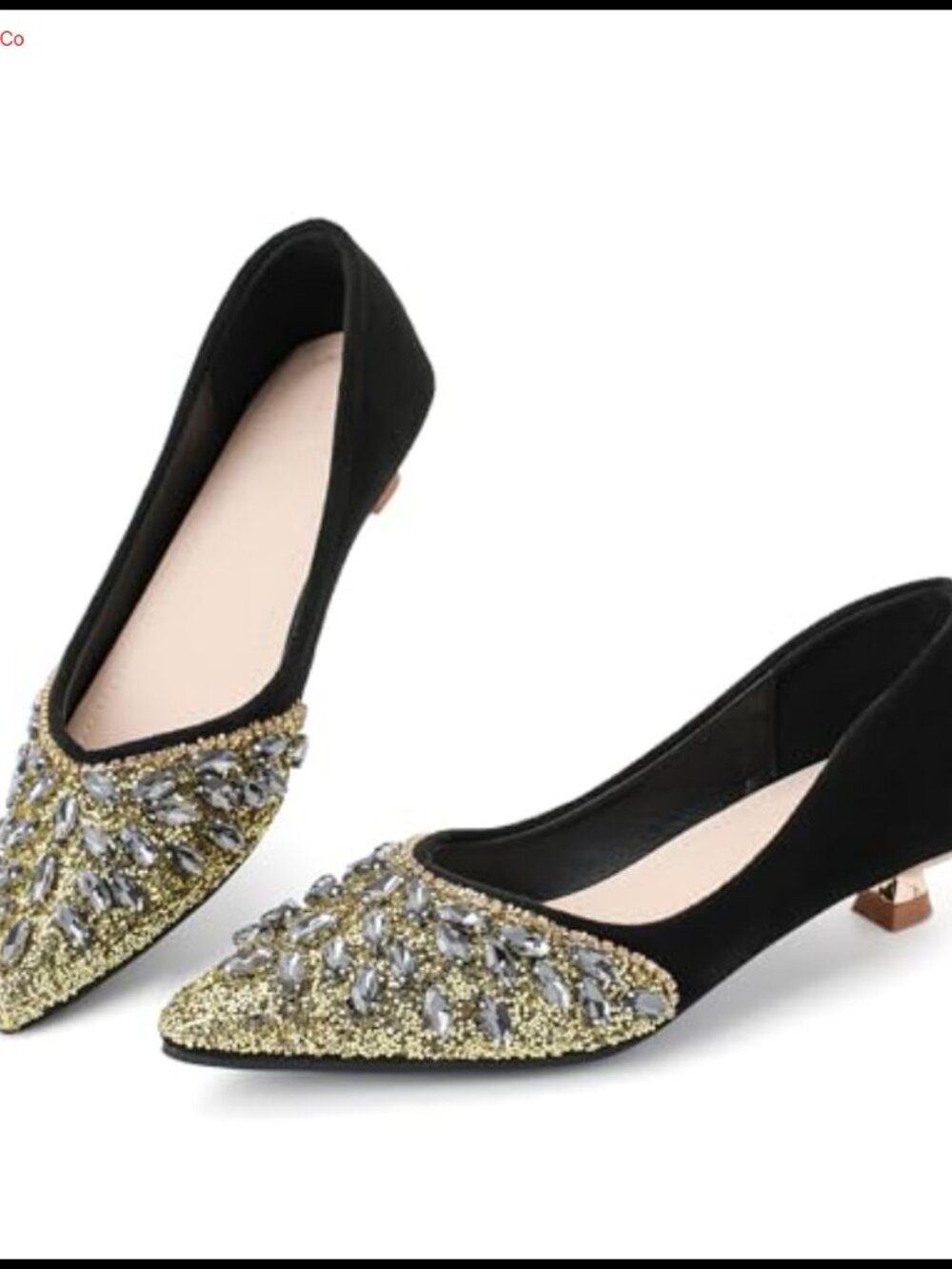 Women's Kitten Heel Pointed Toe Slip-On Dressy Work Party Heeled Pumps